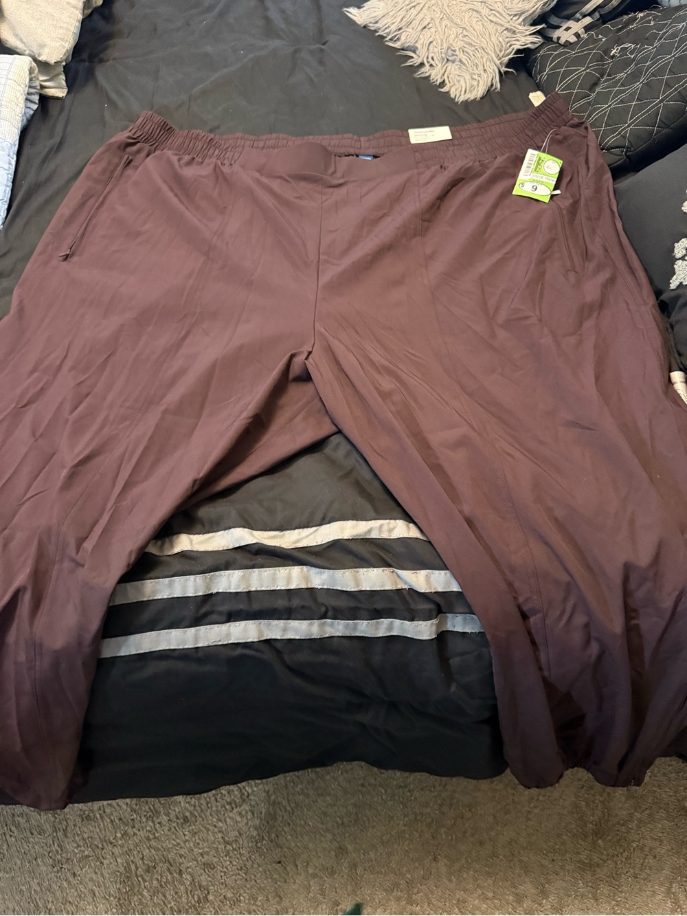 Elastic Waist Travel Pants in Plum